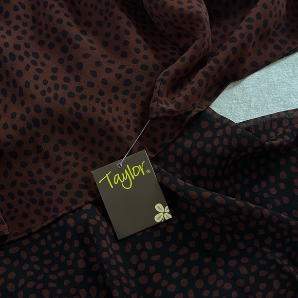 Elegant Brown Polka Dot Dress - Picture 3 of 6